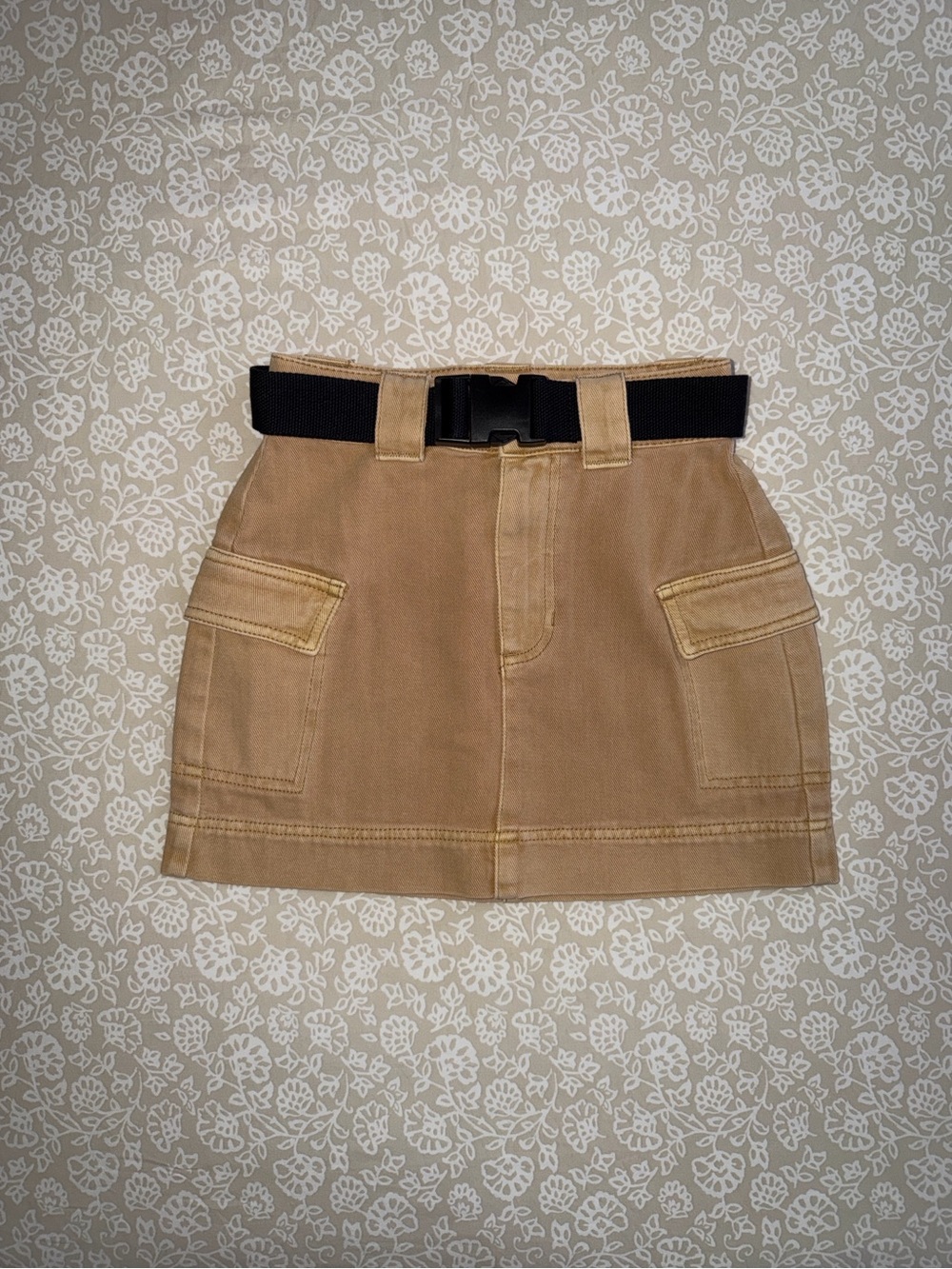 Pacsun Tan Belted Cargo Skirt